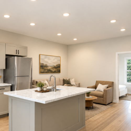 Spacious Living room and kitchen 