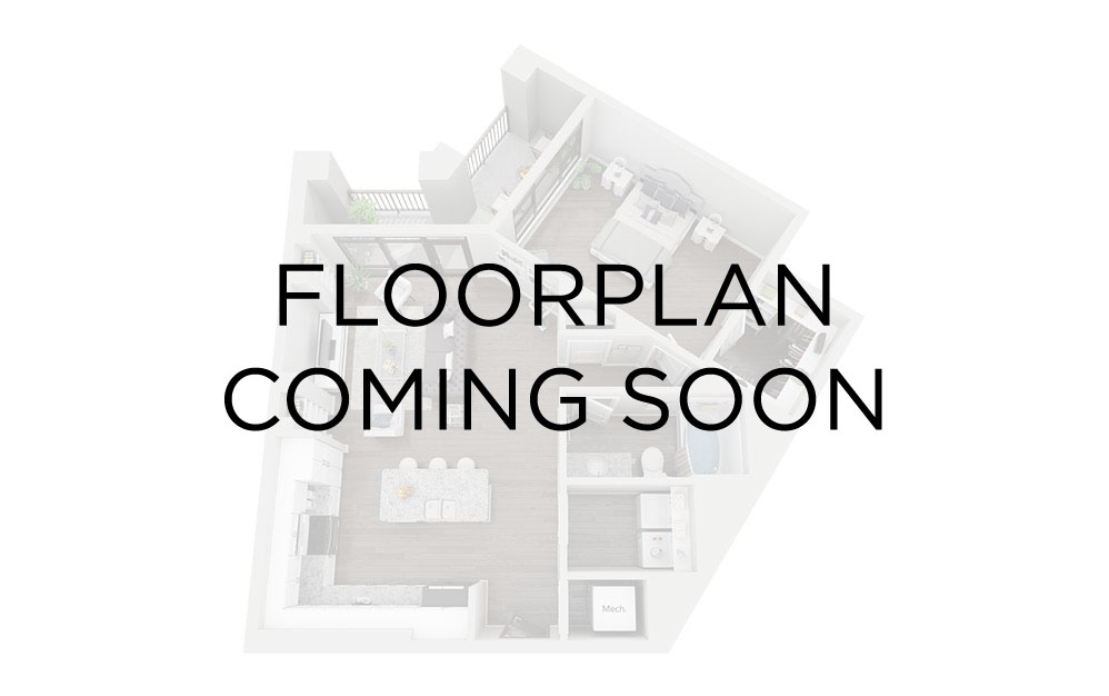 Townhouse - 3 bedroom floorplan layout with 3.5 bathrooms and 1850 square feet
